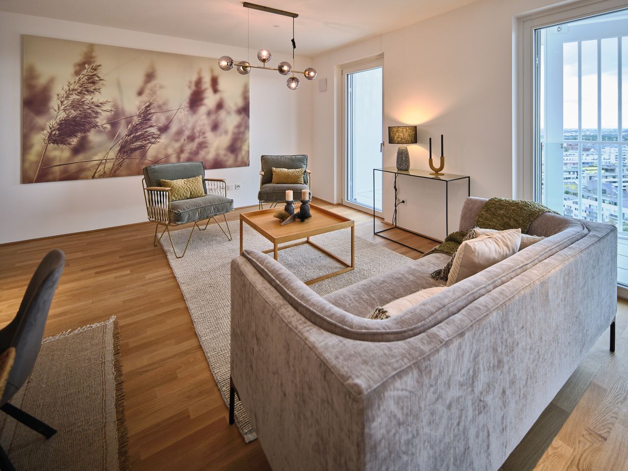Staging einer Hochhaus-Musterwohnung