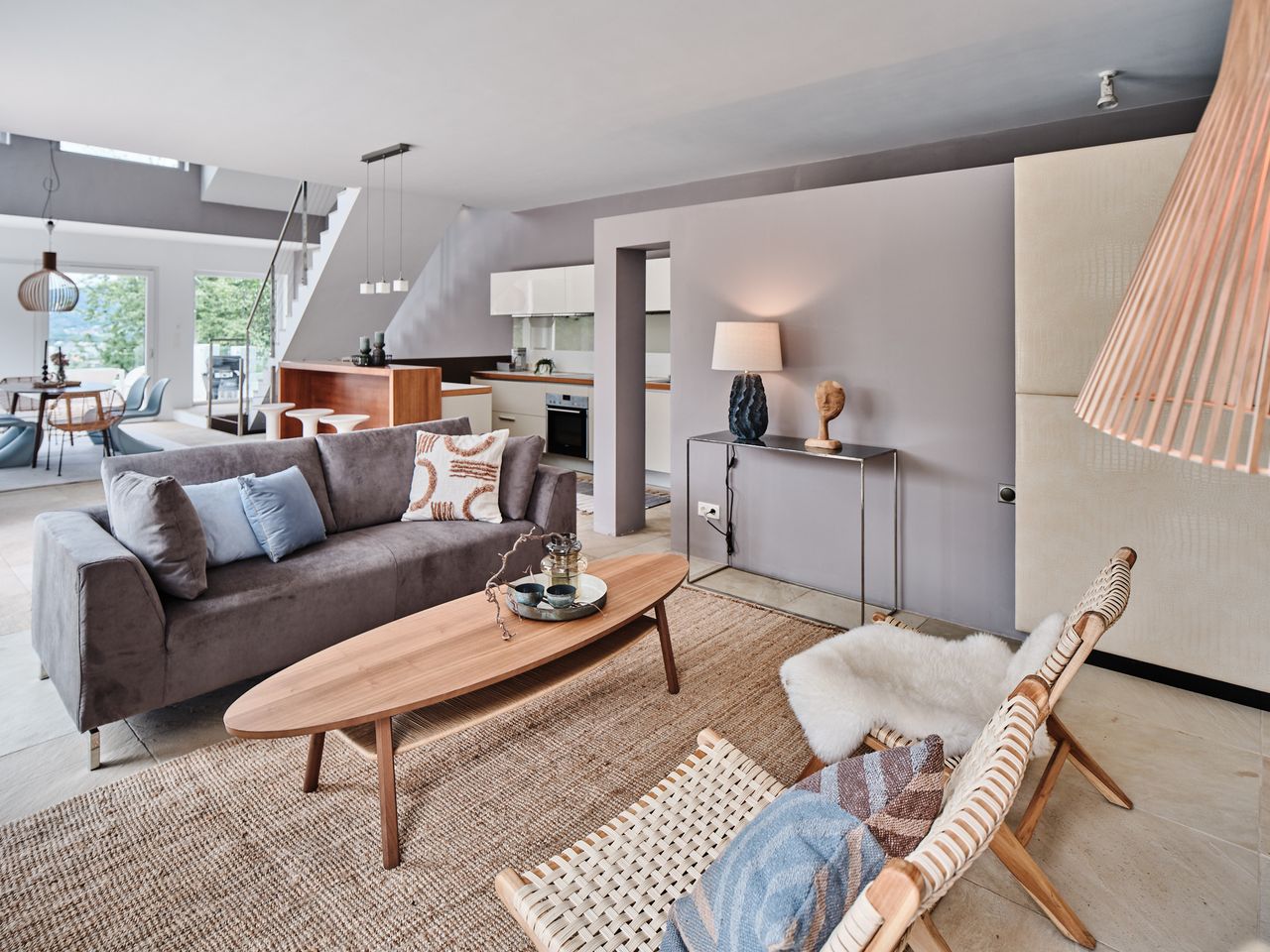 Staging einer modernen Architektenvilla